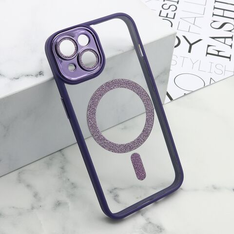 Zastitna futrola DIAMOND MagSafe - iPhone 14 (6.1) ljubicasta (MS).