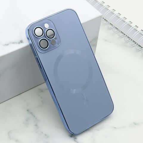 Zastitna futrola ELEGANT METAL MAGSAFE - iPhone 12 Pro svetlo plava (MS).