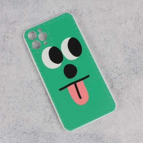 Zastitna futrola Smile face - iPhone 11 Pro Max 6.5 zelena.