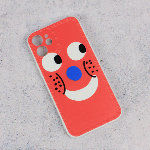 Zastitna futrola Smile face - iPhone 12 Mini 5.4 crvena.