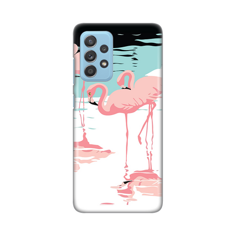 PRINT silikonska futrola - Samsung A525 Galaxy A52 4G/A526 Galaxy A52 5G/A528B Galaxy A52s 5G Pink Flamingos.