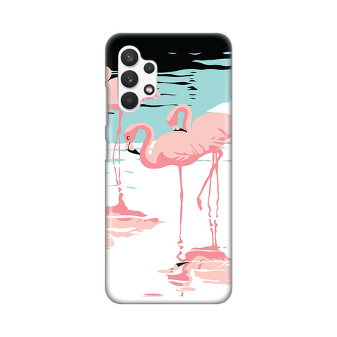 PRINT silikonska futrola - Samsung A325 Galaxy A32 4G Pink Flamingos.