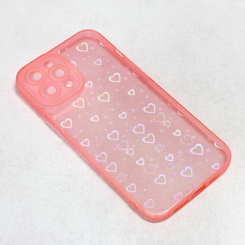 Zastitna futrola Heart Color IMD - iPhone 12 Pro Max 6.7 roze.