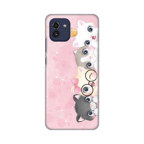 PRINT silikonska futrola skin (ultra tanka) - Samsung A035 Galaxy A03 Pink cats.