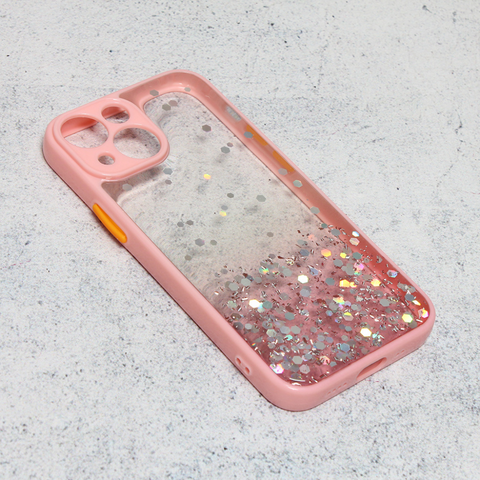 Zastitna futrola okvir Glitter - iPhone 13 Mini roze.