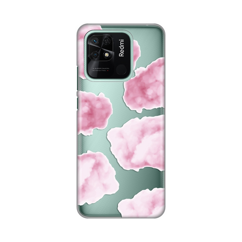 PRINT silikonska futrola skin (ultra tanka) - Xiaomi Redmi 10C Pink Clouds.