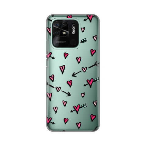PRINT silikonska futrola skin (ultra tanka) - Xiaomi Redmi 10C Heart Pattern.
