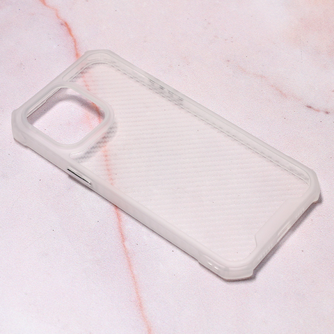 Zastitna futrola Carbon Crystal - iPhone 14 Pro Max 6.7 bela.