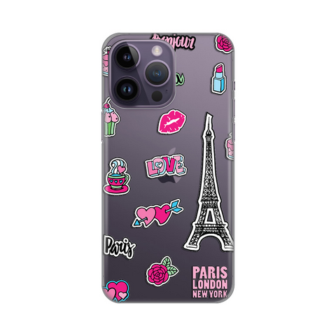PRINT silikonska futrola skin (ultra tanka) - iPhone 14 Pro Max 6.7 Love Paris.