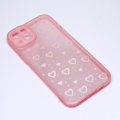 Zastitna futrola Heart Color IMD - iPhone 14 Plus roze.