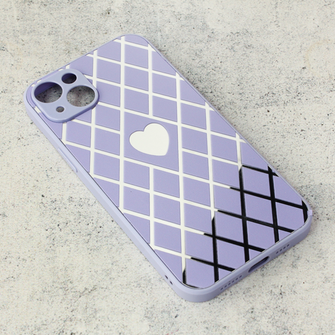 Zastitna futrola Diamond Heart - iPhone 14 Plus ljubicasta.