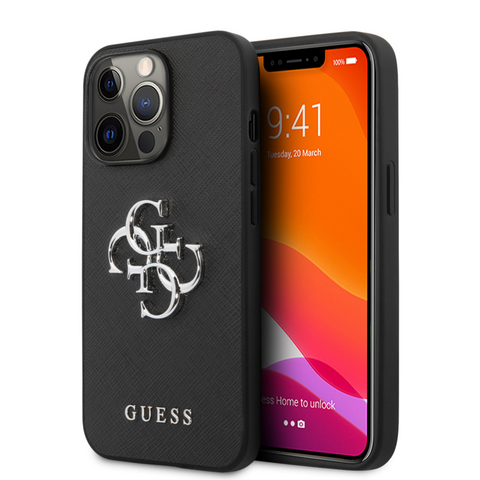 Zastitna futrola Guess Saffiano Big - iPhone 13 Pro crna (GUHCP13LSA4GSBK).