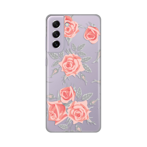 PRINT silikonska futrola skin (ultra tanka) - Samsung G990 Galaxy S21 FE Elegant Roses.