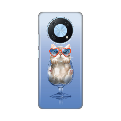 PRINT silikonska futrola - Huawei nova Y90 Funny Cat.