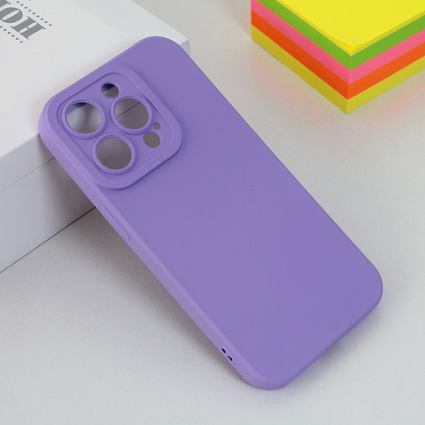 Zastitna futrola Silikon color - iPhone 14 Pro ljubicasta.