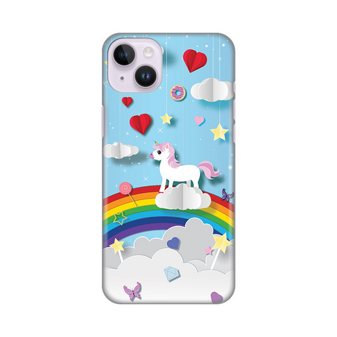 PRINT silikonska futrola - iPhone 14 Plus Unicorn.