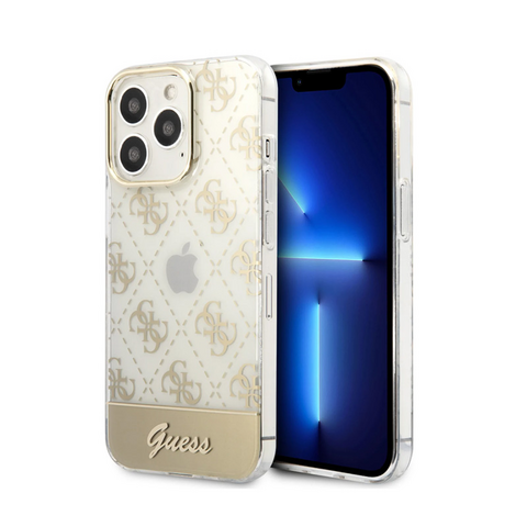 Zastitna futrola Guess Hc 4G Electro Script - iPhone 14 Pro zlatna (GUHCP14LHG4MHG).