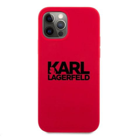 Zastitna futrola Karl Lagerfeld Hc Silicone Stack Logo - iPhone 12/12 Pro 6.1 crvena (KLHCP12MSLKLRE).