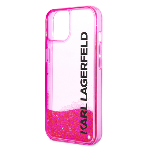 Zastitna futrola Karl Lagerfeld Hc Liquid Glitter Elong - iPhone 11 6.1 pink ( KLHCN61LCKVF).