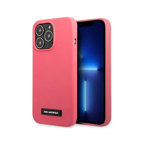 Zastitna futrola Karl Lagerfeld Hc Silicone Plaque - iPhone 13 Pro pink (KLHCP13LSLMP1PI).