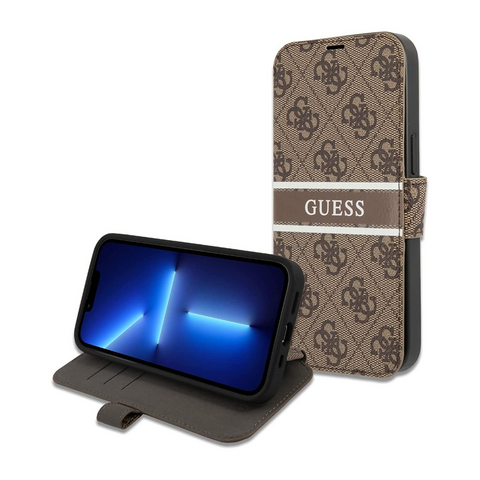 Zastitna futrola Guess Stripe Bk Pu - iPhone 13 Pro braon (GUBKP13L4GDBR).
