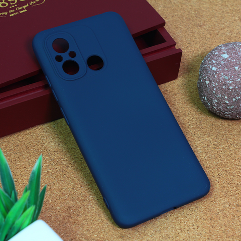 Teracell GIULIETTA silikonska futrola - Xiaomi Redmi 12C mat tamno plava.