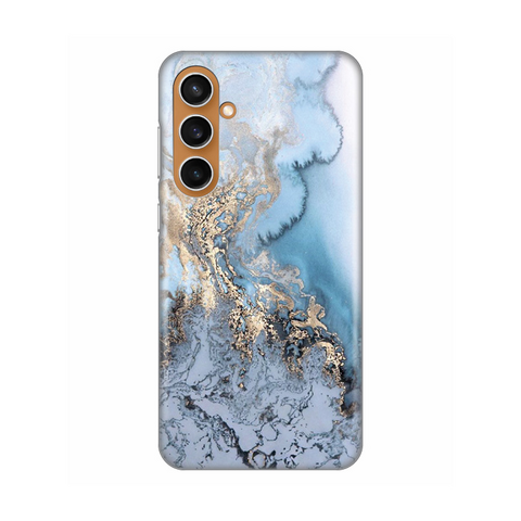 PRINT silikonska futrola - Samsung S711 Galaxy S23 FE Blue Gold Marble.