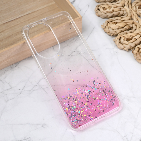 Zastitna silikonska futrola Glitter - Huawei Honor 200 roze.