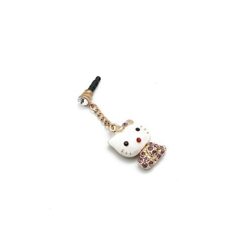 Kapica Slusalica (handsfree) 3,5 mm charm Kitty L ljubicasta.
