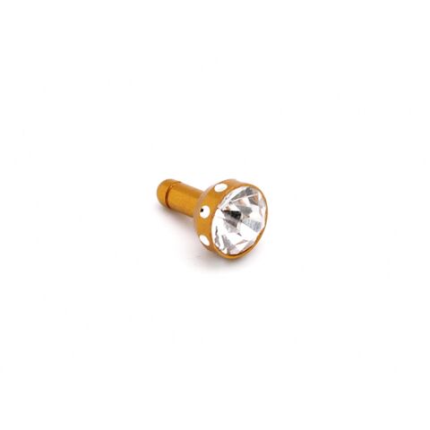 Kapica Slusalica (handsfree) 3,5 mm charm velika zlatna.