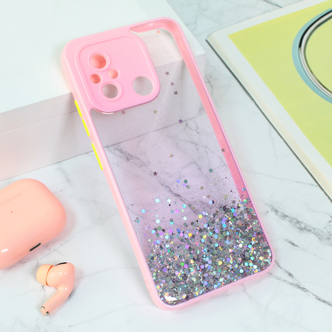 Zastitna futrola okvir Glitter - Xiaomi Redmi 12C roze.