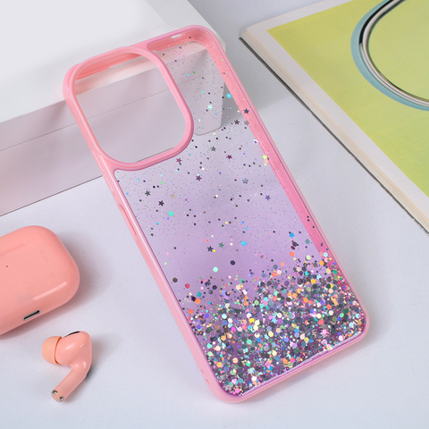 Zastitna futrola okvir Glitter - Xiaomi Redmi 13C roze.