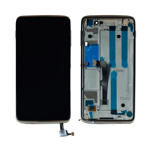 LCD ekran (displej) - Alcatel idol 4/OT-6055+touch screen crni+frame zlatni.