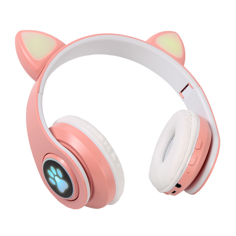 Bluetooth slusalice Cat Ear svetlo roze.