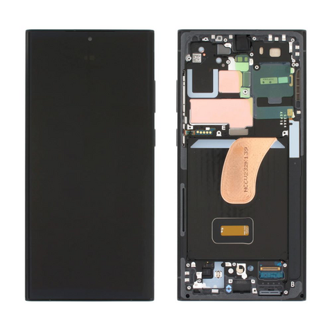 LCD ekran (displej) - Samsung S918B/Galaxy S23 Ultra + touchscreen + okvir Phantom crni Service Pack ORG/GH82-30466A.