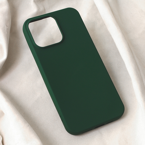 Zastitna futrola Teracell Soft Velvet - iPhone 15 Pro Max 6.7 tamno zelena.