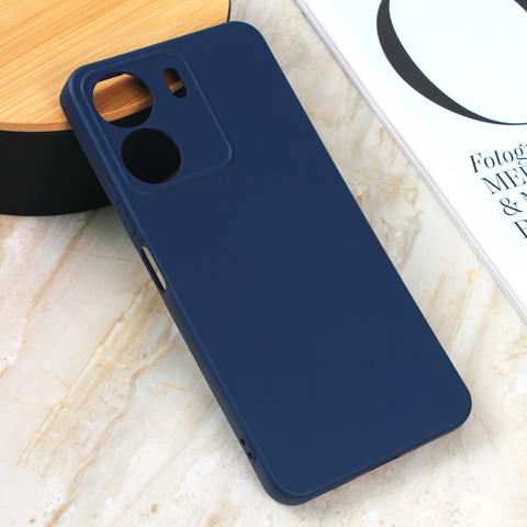 Teracell GIULIETTA silikonska futrola - Xiaomi Redmi 13C mat tamno plava.