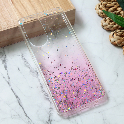 Zastitna silikonska futrola Glitter - Huawei Honor X7 roze.