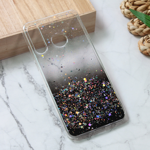 Zastitna silikonska futrola Glitter - Huawei P30 Lite crna.