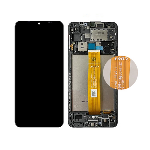LCD ekran (displej) - Samsung A125/Galaxy A12 + touchscreen + okvir crni Rev.0.1.