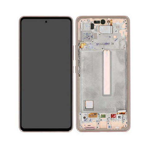 LCD ekran (displej) - Samsung A536/Galaxy A53 5G + touchscreen + okvir Awesome Peach/Gold Service Pack ORG/GH82-28024D.