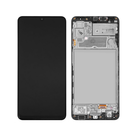 LCD ekran (displej) - Samsung A225/Galaxy A22 + touchscreen + okvir crni (OLED).