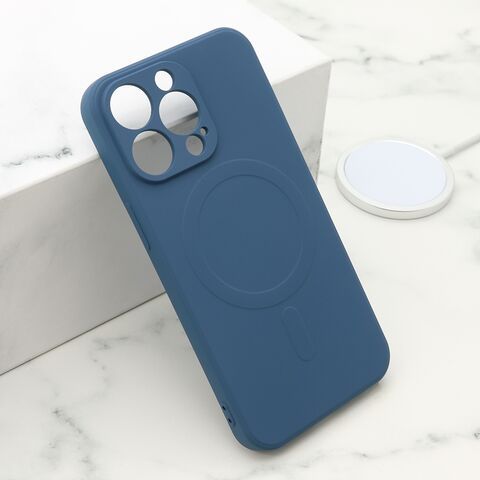 Zastitna futrola VELVET TOUCH MagSafe - iPhone 13 Pro (6.1) plava (MS).