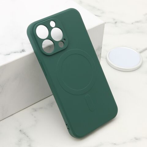 Zastitna futrola VELVET TOUCH MagSafe - iPhone 13 Pro (6.1) tamno zelena (MS).