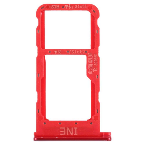 Drzac SIM+Micro SD kartice - Huawei P Smart+/Nova 3i crveni.