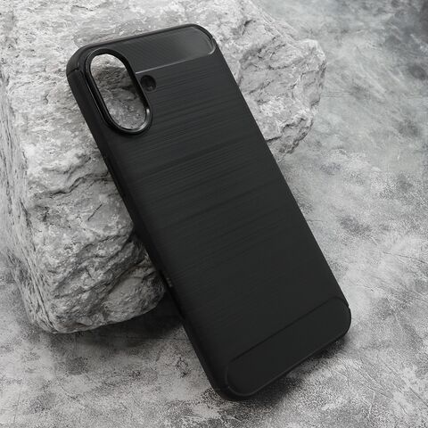 Zastitna silikonska futrola BRUSHED - iPhone 16 Plus (6.7) crna (MS).