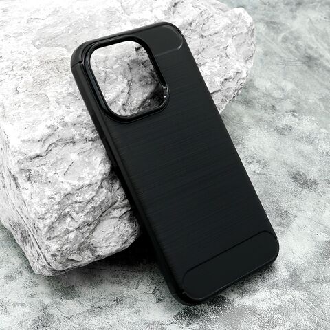 Zastitna silikonska futrola BRUSHED - iPhone 15 Pro (6.1) crna (MS).