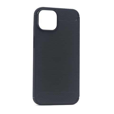 Zastitna silikonska futrola BRUSHED - iPhone 14 crna (MS).