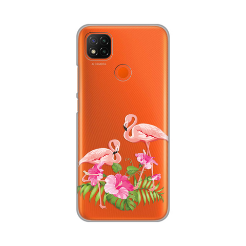 PRINT silikonska futrola skin (ultra tanka) - Xiaomi Redmi 9C/Redmi 10A Flamingo.