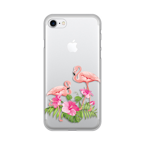 PRINT silikonska futrola skin (ultra tanka) - iPhone 7/8/SE (2020)/SE (2022) Flamingo.